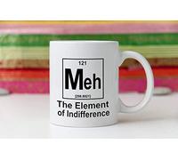 Meh, Nerd Mug, Table of Elements, Coffee Mug and Coaster Set, Unique Gifts for Men, Chemical Elements
