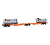 Mehano (By Lemke) 28401 Wascosa Sggrmss90 Dbl Flat Wagon w/Bertschi Tanktaine...