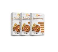 Mehar Bombay Pav Bhaji, Ready to eat 280g, 100% Vegetarian, Gluten Free, No Artificial Colours & Preservatives, Ready in 3 mins, Medium Spiced I Pack of 3
