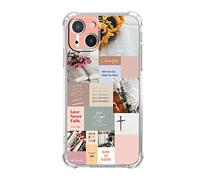 mehidpur Bible Verse Collage Case for iPhone 13, Christian Positivity Jesus Quote Pattern, Unique Trendy Soft TPU Case for iPhone 13