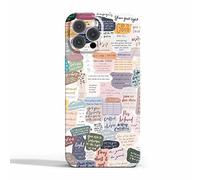mehidpur Bible Verse iPhone 14 Pro Max Case,Christian Jesus Quotes Collage Pattern with Side Print, Shiny Smooth Tough PC Bumper Case Compatible with iPhone 14 Pro Max