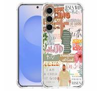mehidpur Christian Quotes Aesthetic Vintage Jesus Bible Verse Collage Pattern,Soft TPU Bumper Case for Samsung Galaxy S25,#1