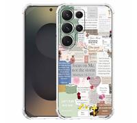 mehidpur Christian Quotes Aesthetic Vintage Jesus Bible Verse Collage Pattern,Soft TPU Bumper Case for Samsung Galaxy S25 Ultra,#2