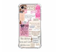 mehidpur Christian Quotes Aesthetic Vintage Jesus Bible Verse Collage Pattern,Soft TPU Bumper Case for iPhone SE2/SE3/7/8,#3