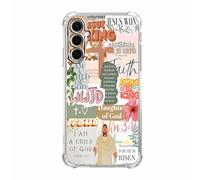 mehidpur Christian Quotes Aesthetic Vintage Jesus Bible Verse Collage Pattern,Soft TPU Bumper Case for Samsung Galaxy S25+,#1