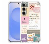 mehidpur Christian Quotes Aesthetic Vintage Jesus Bible Verse Collage Pattern,Soft TPU Bumper Case for Samsung Galaxy S25,#7