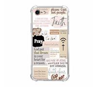 mehidpur Christian Quotes Aesthetic Vintage Jesus Bible Verse Collage Pattern,Soft TPU Bumper Case for iPhone SE2/SE3/7/8,#4