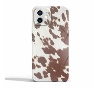 mehidpur Cowhide Print Case Compatible with iPhone 11, Western Cow Animal Pattern with Side Print,Shiny Smooth Tough PC Bumper Case for iPhone 11