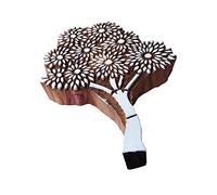 Mehndi Printing Stamp Large Floral Tree Shape Big Wooden Block