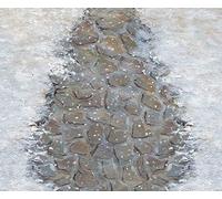 MEHOFOND 5x4ft Winter Snow Path Outside Rubber Floor Mats Rustic Photography Stone Path Rode Printed Floor Retro Rubber Photo Mats Photoshoot Studio Props