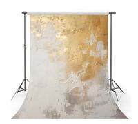 MEHOFOND 5x7ft Art Photography Backdrop White Gold Abstract Texture Background Adult Pregnant Woman Portrait Birthday Wedding Party Decorative Banner Studio Props