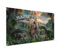 MEHOFOND 6x3.6ft Dinosaur Theme Backdrop Banner For Boys Happy Birthday Tropical Jungle Birthday Party Backdrop Decor Photography Background Jungle Safari Dinosaur Theme Cake Smash Decorations Props