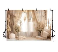 MEHOFOND 7x5ft Bohemian Photography Backdrop Boho Flower Room Window Adult Birthday Wedding Pregnant Woman Portrait Decoration Background Photo Gallery Props