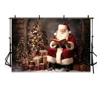 MEHOFOND 7x5ft Christmas Backdrop Santa Claus Story Book Christmas Tree Gift Fireplace christmas backdrops for photography Children Portrait Home Party Decoration Banner Studio Supplies