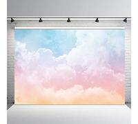 MEHOFOND 7x5ft Colorful Cloud Rainbow Photo Studio Backdrop Portrait Props Kids Birthday Party Decorations Baby Shower Photography Background Banner for Cake Table Supplies