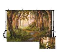 MEHOFOND 7x5ft Enchanted Forest Photo Backdrop Magic Wonderland Fairy Tale Jungle Birthday Party Photography Background Banner Family Wallpaper Decor Portrait Photo Studio Gift Supplies