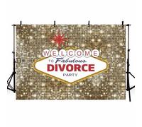 MEHOFOND 7x5ft Golden Glitter Divorce Party Backdrop Flash Welcome To Fabulous Divorce Party Photography Background Decoration Banner Work Supplies