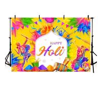 MEHOFOND 7x5ft Happy Holi Backdrop Indian Colorful Hindu Festive Photography Background Party Decorations Paint Splatter Graffiti Photo Booth Studio Props