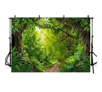 MEHOFOND 7x5ft Magic Forest Photography Backdrop Spring Sunshine Green Plants Trees Natural Landscape Background Adult Children Portrait Party Decoration Banner Studio Supplies
