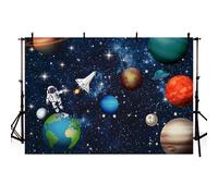 MEHOFOTO 7x5ft Outer Space Boy Birthday Backdrop Universe Astronaut Starry Sky Dream Photography Background Baby Shower Kids Party Banner Cake Table Decoration Photo Studio Booth