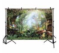 MEHOFOTO 7x5ft Photo Background Fairy Tale Enchanted Forest Birthday Party Decoration Banner Children Backdrops Props for Photography