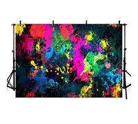 MEHOFOTO Graffiti Painting Photo Booth Backdrop Banner Abstract Art Neon Glowing Party Decorations Studio Photography Background Props 8x6ft