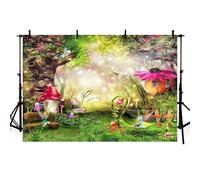 MEHOFOTO Photo Studio Booth Background Fairy Tale Enchanted Forest Theme Birthday Party Decoration Banner Backdrops for Photography 8x6ft