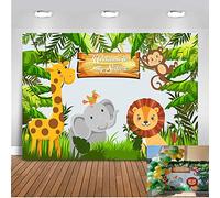 Mehofoto Welcome to My Safari Backdrop Safari Party Forest Animal Grassland Photo Backdrop 7x5ft Monkey Elephant Kids Birthday Party Photo Studio Prop