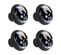 MEHOM 4 Pcs Crystal Glass Cabinet Drawer Knob,Turtle Seahorses Octopus Round Drawer Knobs Kitchen Cabinets Dresser Cupboard Wardrobe Unique Pulls Handles