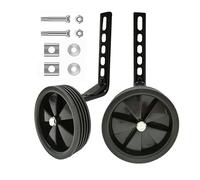 Mehome Bicycle Training Wheels, Stronger Version, Replacement Heavy Duty Back with Stabilizers, Assembled Set for Kids and Children, Suitable for 12/14/16/18/20 Inch (Black)