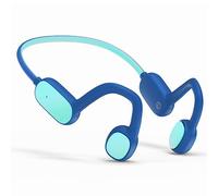 Mehomeli Kids Headphones, Bluetooth 5.2 Air Conduction Open Ear Headphones, 85dB Volume Limiting, Stereo Sound with Mic, IPX5 Waterproof, 20H Playtime, Perfect for School and Outdoor Activities-Blue