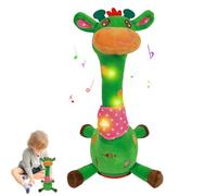 MeHoo Dancing Singing Talking Recording Giraffe Toys with Volume Control Function,Light Baby Plush Doll Repeat What You Say Baby Encourage Speech Toys Gifts and Home Decoration(Green Giraffe)