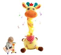 MeHoo Dancing Singing Talking Recording Giraffe Toys with Volume Control Function,Light Baby Plush Doll Repeat What You Say Baby Encourage Speech Toys Gifts and Home Decoration