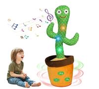 MeHoo Talking Cactus Toy, Dancing Cactus Toy Repeat What You Say, Funny Plush Interactive Figures for Kids, Singing Lighting Voice Recording Plush Learning Toys with Volume Control 120 Songs