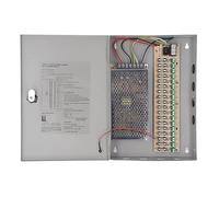 MEHOOSPVN 18 Channel 12v 30a Power Supply Distribution Box Lock Security Multiple Camera, DC Distributed Power Box with AC Plug and Lock for Security Cameras w/Led Strips and Lighting, DVRs, CCTV