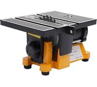 MEHOOSPVN 4" Mini Table Saw Cutting Machine 4500 RPM Tool Wood Glass Stone Cutter DIY Power Tools Cuts, 90W Electric Professional Table Saw with 3pcs 4" Diameter Saw Blades Wood, Glass, Stone, Metal