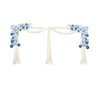 MEHOOSPVN 6M x 3M Wedding Backdrop Stand, Rectangle Wedding Arch Backdrop Stainless Pole Curtain Frame Decor with Base, Metal Flower Frame Party Garden Floral Deco Pipe Kit Support Curtain Rack