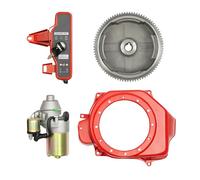 MEHOOSPVN Electric Start Conversion Kit Compatible with Honda GX160 GX200 5.5HP 6.5HP Starter Motor Flywheel Key Switch Coil Ignition Fan Cover Fit Flywheel Starter Ignition Coil Fan Cover
