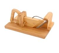 MEHOOSPVN Sausage Guillotine - Wood & Stainless Steel Slicer, Manual Cutter for Sausage, Ham, Chorizo & More