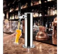 MEHOOSPVN Single Tap Draft Beer Towerr, Stainless Steel Beer Tower Column Beer Dispenser Tower Beer Tower Kit with Hose, Wrench, Cover for Home Bar for House Bar Picnics Parties Easy Installation Beer