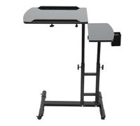 MEHOOSPVN Tattoo Table, Portable Mobile Tattoo Work Station, Adjustable Desk Table, Large Mobile Work Station, 25.2*15.75 inches, Black, Adult, Classic Style