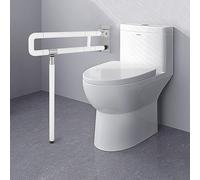 MEHOOSPVN Toilet Grab Rail, Foldable Wall Mounted Safety Support Non Slip Toilet Grab Bar Handles Foldable Drop Down Toilet, Seat Support Aid Assist Rail, for Disabled Elderly Handicap 200kg