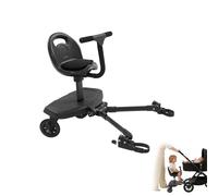 MEHOOSPVN Universal Buggy Board with Seat, Larger Standing & Seating Platform for Toddlers 2-6 Years (50kg), 360° Rotation, Portable, Fits 99% Prams, Easy to Install, Ideal for Families with Two Kids