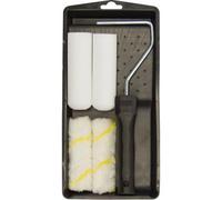 Mehr 4" Paint Roller & Tray Kit Medium Pile + Foam Refills Diy Decorating Set Pb104 Qty 1
