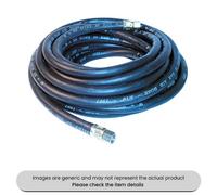 Mehr Black Rubber Air Line Hoses With 1/4" Bsp Swivel Nuts 10M, 6X13mm Pack Qty 1
