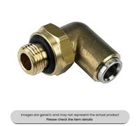 Mehr Brass Elbow Studs Metric Push-In Air Brake M22X1.5, 12mm Pack Qty 3
