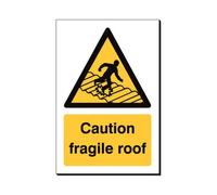 Mehr Caution Fragile Roof 240 X 360mm Sign Qty 1