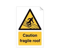 Mehr Caution Fragile Roof 240 X 360mm Sticker Qty 1