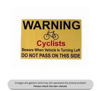 Mehr Do Not Pass Cyclist Self-Adhesive 200X300mm Pack Qty 1
