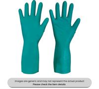 Mehr Extra Large Green Nitrile Industrial Gloves Chemical Resistant 0.38mm Pack Qty 2